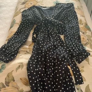 Emerson Fry Juliette black dot dress